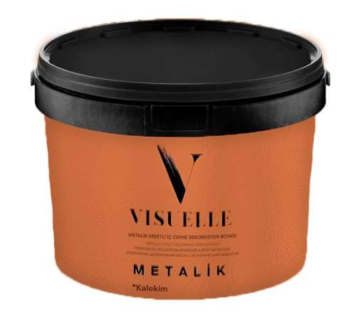 Декоративная краска с металлическим эффектом VISUELLE Metalik Медная 1 кг, Kalekim